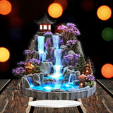 Maxbell 2D Tabletop Water Fountain Decor Acrylic Desktop Plaque for Living Room Desk