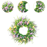 Maxbell Front Door Decor Artificial Flower Wreath for Porch Farmhouse Indoor Outdoor