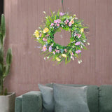 Maxbell Front Door Decor Artificial Flower Wreath for Porch Farmhouse Indoor Outdoor