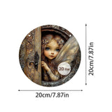 Maxbell 2D Flat Door Sign Wood Fairy Garden Decoration for Lawn Backyard Yard