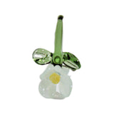 Maxbell Mini Glass Flower Small Home Decoration Ornament Gifts for Summer Table Home Green
