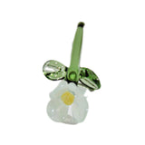 Maxbell Mini Glass Flower Small Home Decoration Ornament Gifts for Summer Table Home Green
