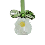 Maxbell Mini Glass Flower Small Home Decoration Ornament Gifts for Summer Table Home Green