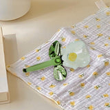 Maxbell Mini Glass Flower Small Home Decoration Ornament Gifts for Summer Table Home Green