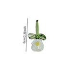 Maxbell Mini Glass Flower Small Home Decoration Ornament Gifts for Summer Table Home Green