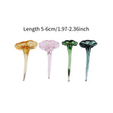 Maxbell Mini Glass Flower Ornament Artificial Flower for Spring Indoor Office Green Lotus Leaf