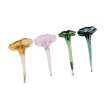Maxbell Mini Glass Flower Ornament Artificial Flower for Spring Indoor Office Green Lotus Leaf
