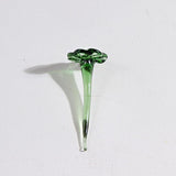 Maxbell Mini Glass Flower Ornament Artificial Flower for Spring Indoor Office Green Lotus Leaf