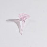 Maxbell Mini Glass Flower Ornament Artificial Flower for Spring Indoor Office Green Lotus Leaf