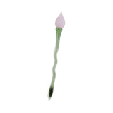 Maxbell Mini Glass Flower Ornament Artificial Flower for Spring Indoor Office Pink Bud
