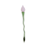 Maxbell Mini Glass Flower Ornament Artificial Flower for Spring Indoor Office Pink Bud