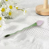 Maxbell Mini Glass Flower Ornament Artificial Flower for Spring Indoor Office Pink Bud
