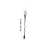 Maxbell Mini Glass Flower Ornament Artificial Flower for Spring Indoor Office Pink Bud