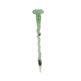 Maxbell Mini Glass Flower Ornament Artificial Flower for Spring Indoor Office Green Lotus