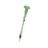 Maxbell Mini Glass Flower Ornament Artificial Flower for Spring Indoor Office Green Lotus