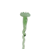 Maxbell Mini Glass Flower Ornament Artificial Flower for Spring Indoor Office Green Lotus