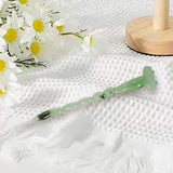 Maxbell Mini Glass Flower Ornament Artificial Flower for Spring Indoor Office Green Lotus