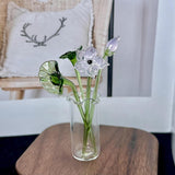 Maxbell Glass Flowers Figurine with Vase Bouquet Gift for Girlfriend Mom Anniversary Lotus