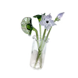 Maxbell Glass Flowers Figurine with Vase Bouquet Gift for Girlfriend Mom Anniversary Lotus