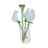 Maxbell Glass Flowers Figurine with Vase Bouquet Gift for Girlfriend Mom Anniversary Lily