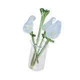 Maxbell Glass Flowers Figurine with Vase Bouquet Gift for Girlfriend Mom Anniversary Lily