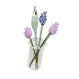 Maxbell Glass Flowers Figurine with Vase Bouquet Gift for Girlfriend Mom Anniversary Lavender