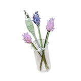 Maxbell Glass Flowers Figurine with Vase Bouquet Gift for Girlfriend Mom Anniversary Lavender