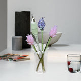 Maxbell Glass Flowers Figurine with Vase Bouquet Gift for Girlfriend Mom Anniversary Lavender