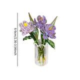 Maxbell Glass Flowers Figurine with Vase Bouquet Gift for Girlfriend Mom Anniversary Peony