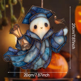 Maxbell Halloween Ghost Door Hanging Sign 2D Front Door Hanger for Window Desk Porch SCG4722