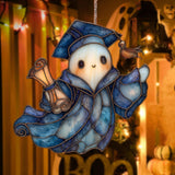 Maxbell Halloween Ghost Door Hanging Sign 2D Front Door Hanger for Window Desk Porch SCG4722