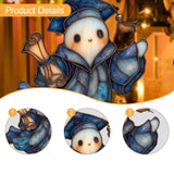Maxbell Halloween Ghost Door Hanging Sign 2D Front Door Hanger for Window Desk Porch SCG4722