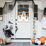 Maxbell Halloween Door Sign Decorative Home Decor Wood for Haunted House Window Yard