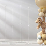 Maxbell 4 Pieces Balloon Stand Kit Balloon Sticks for Baby Shower Weddings Birthdays