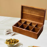 Maxbell Tea Bags Box Divided Practical Container Tea Holder for Restaurant Bar Office