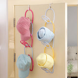 Maxbell 6Pcs Hat Organizer for Baseball Caps Hanger for Closet Wardrobe Laundry Red Blue