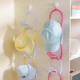Maxbell 6Pcs Hat Organizer for Baseball Caps Hanger for Closet Wardrobe Laundry Red Blue