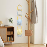 Maxbell 6Pcs Hat Organizer for Baseball Caps Hanger for Closet Wardrobe Laundry Yellow Blue