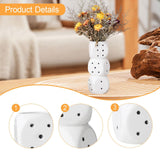 Maxbell Dice Vase Table Centerpiece Creative Ceramic Vase for Bookshelf Desktop Cafe L