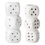 Maxbell Dice Vase Table Centerpiece Creative Ceramic Vase for Bookshelf Desktop Cafe L