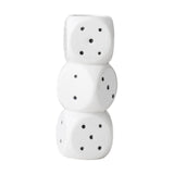 Maxbell Dice Vase Table Centerpiece Creative Ceramic Vase for Bookshelf Desktop Cafe L