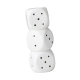 Maxbell Dice Vase Table Centerpiece Creative Ceramic Vase for Bookshelf Desktop Cafe L