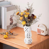 Maxbell Dice Vase Table Centerpiece Creative Ceramic Vase for Bookshelf Desktop Cafe S