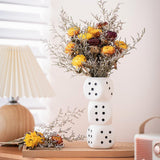 Maxbell Dice Vase Table Centerpiece Creative Ceramic Vase for Bookshelf Desktop Cafe S