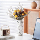 Maxbell Dice Vase Table Centerpiece Creative Ceramic Vase for Bookshelf Desktop Cafe S