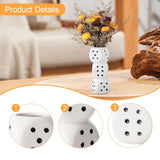 Maxbell Dice Vase Table Centerpiece Creative Ceramic Vase for Bookshelf Desktop Cafe S