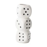 Maxbell Dice Vase Table Centerpiece Creative Ceramic Vase for Bookshelf Desktop Cafe S