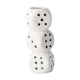Maxbell Dice Vase Table Centerpiece Creative Ceramic Vase for Bookshelf Desktop Cafe S