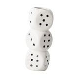 Maxbell Dice Vase Table Centerpiece Creative Ceramic Vase for Bookshelf Desktop Cafe S