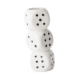 Maxbell Dice Vase Table Centerpiece Creative Ceramic Vase for Bookshelf Desktop Cafe S